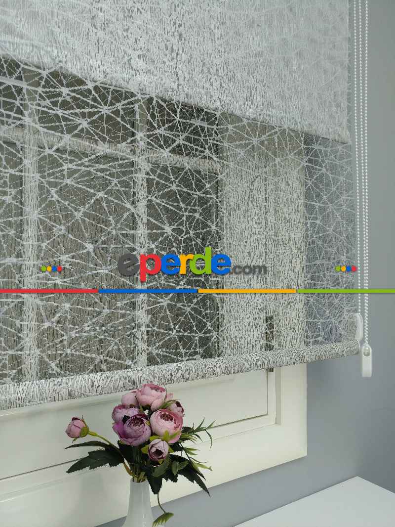 Çiftli Sistem Dantel Stor- Siyah-gri-füme-antrasit