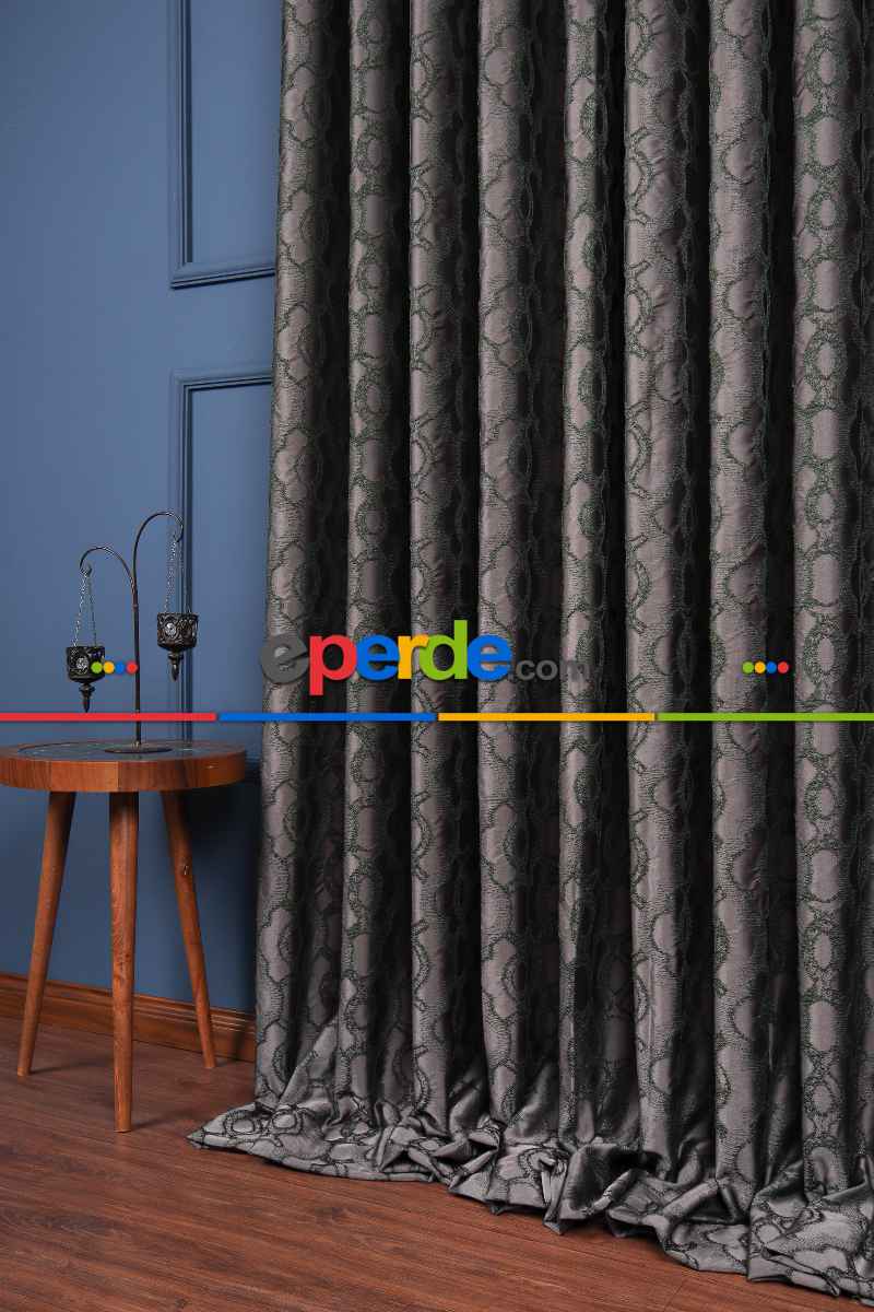 Yatak Odası Fon Perde - S Pile Dökümlü Jakar Dokuma Fon Perde