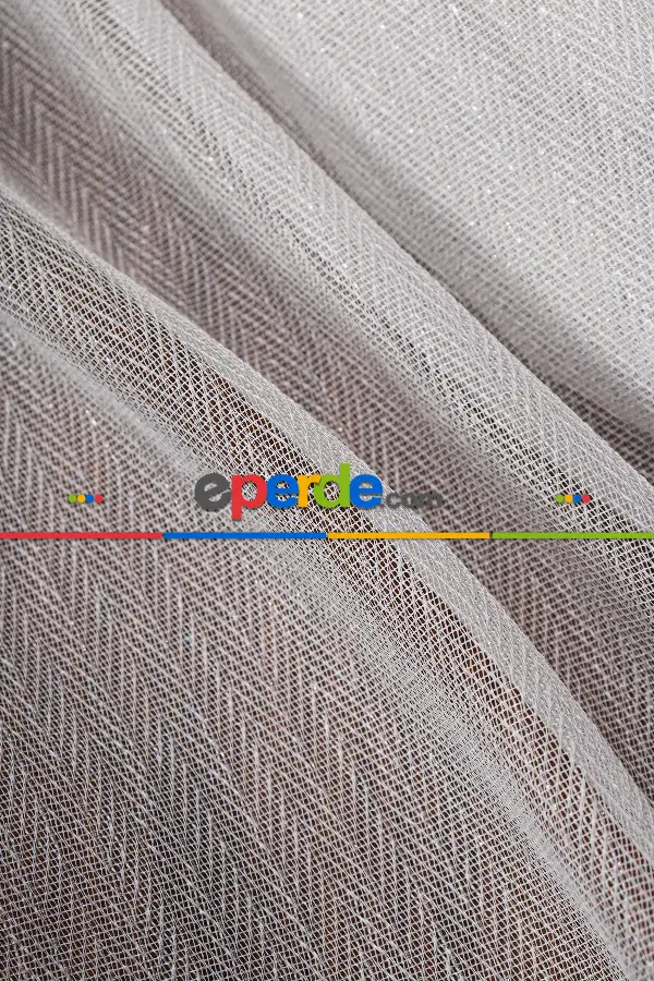 Salon Tül Modelleri - Garvolin Gri Düz Tül Perde