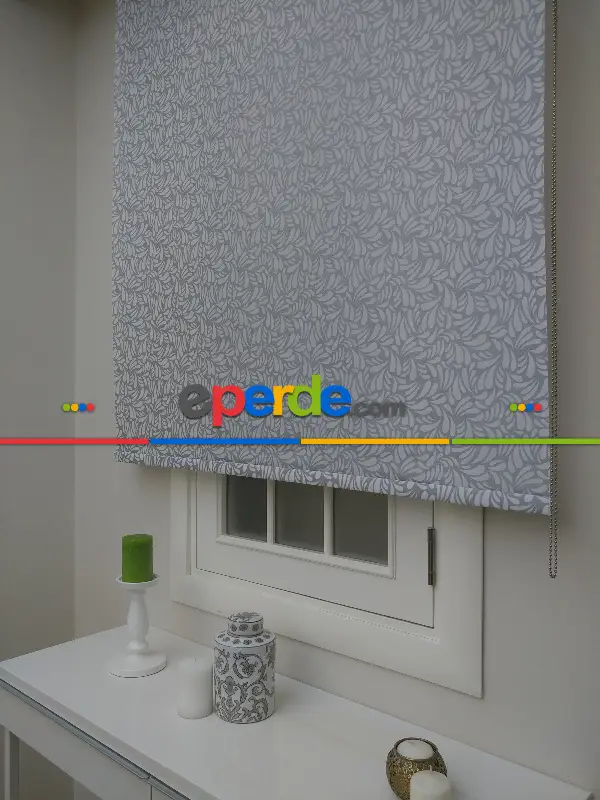 Desenli Stor Perde Gri- Gri-füme-antrasit-beyaz- Çok Renkli 2