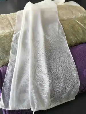 Bambu Versace Düz Tül - Ekru