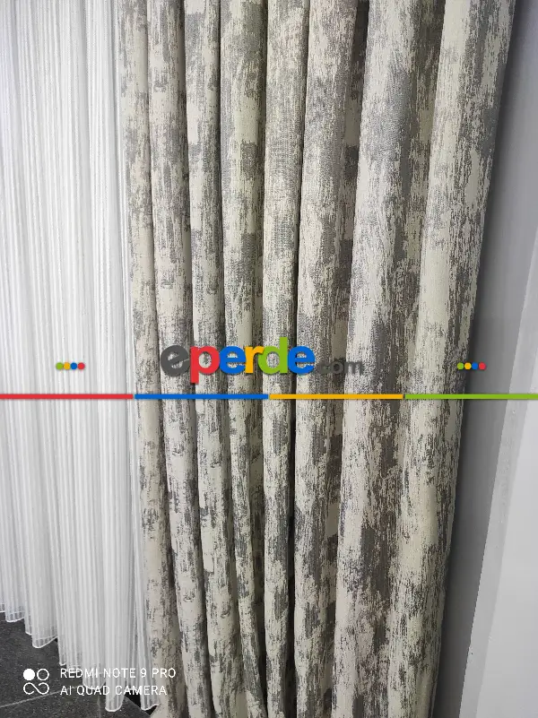 Jakarlı Fon Perde- Çok Renkli 2