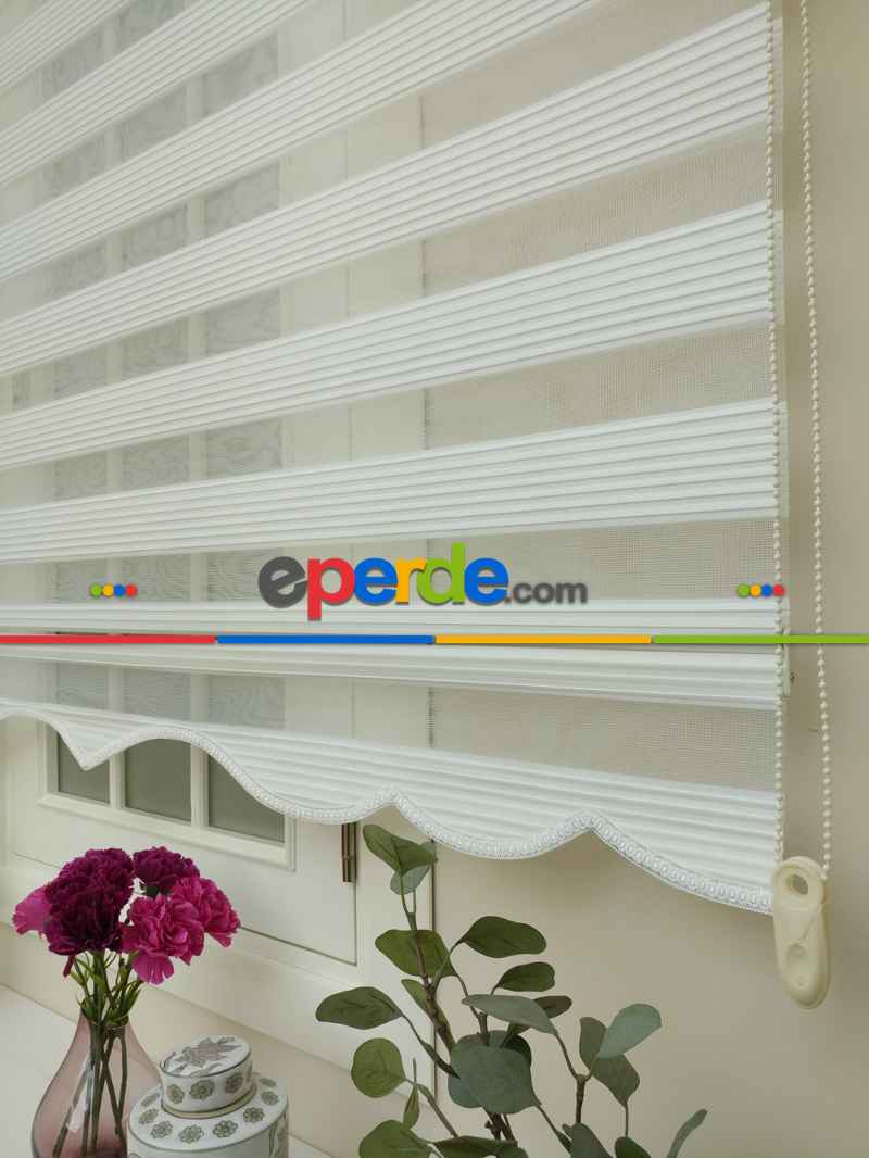 Mutfak - Zebra Perde - Dar Pileli Zebra Perde- Ekru