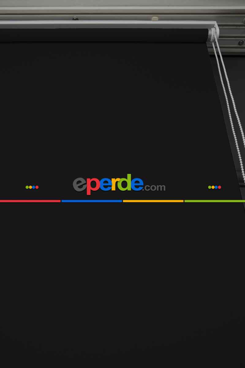 Siyah Renk Lazer Kesim Mat Stor Perde (ister Düz - İster Lazer Kesimli Satın Alın)