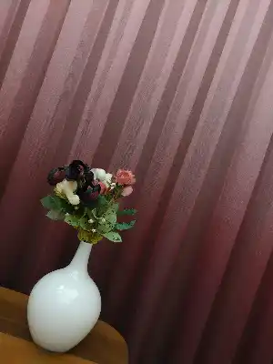 Kız Çocuk Odası Tül Perde- Gül Kurusu - Kurşunlu Tül