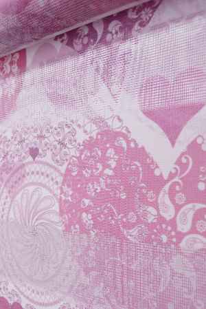 Kalpli Desen Zebra Perde- Pembe Koyu