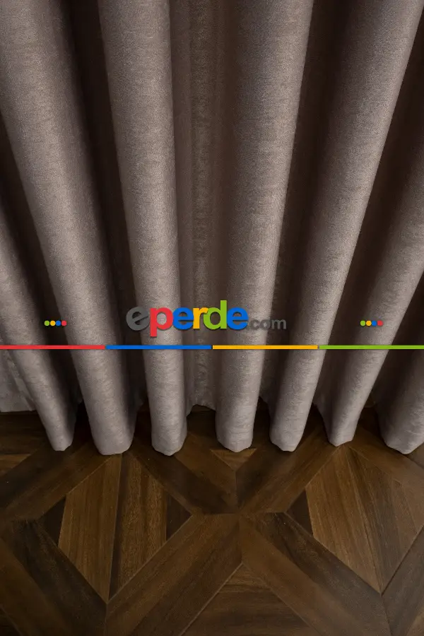 Salon - Soft Bej Fon Perde Dökümlü En - Bej