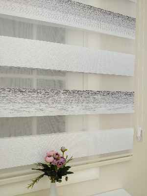 Ekru - Gri Detaylı Zebra Perde 2021 Elit- Gri-füme-antrasit-ekru