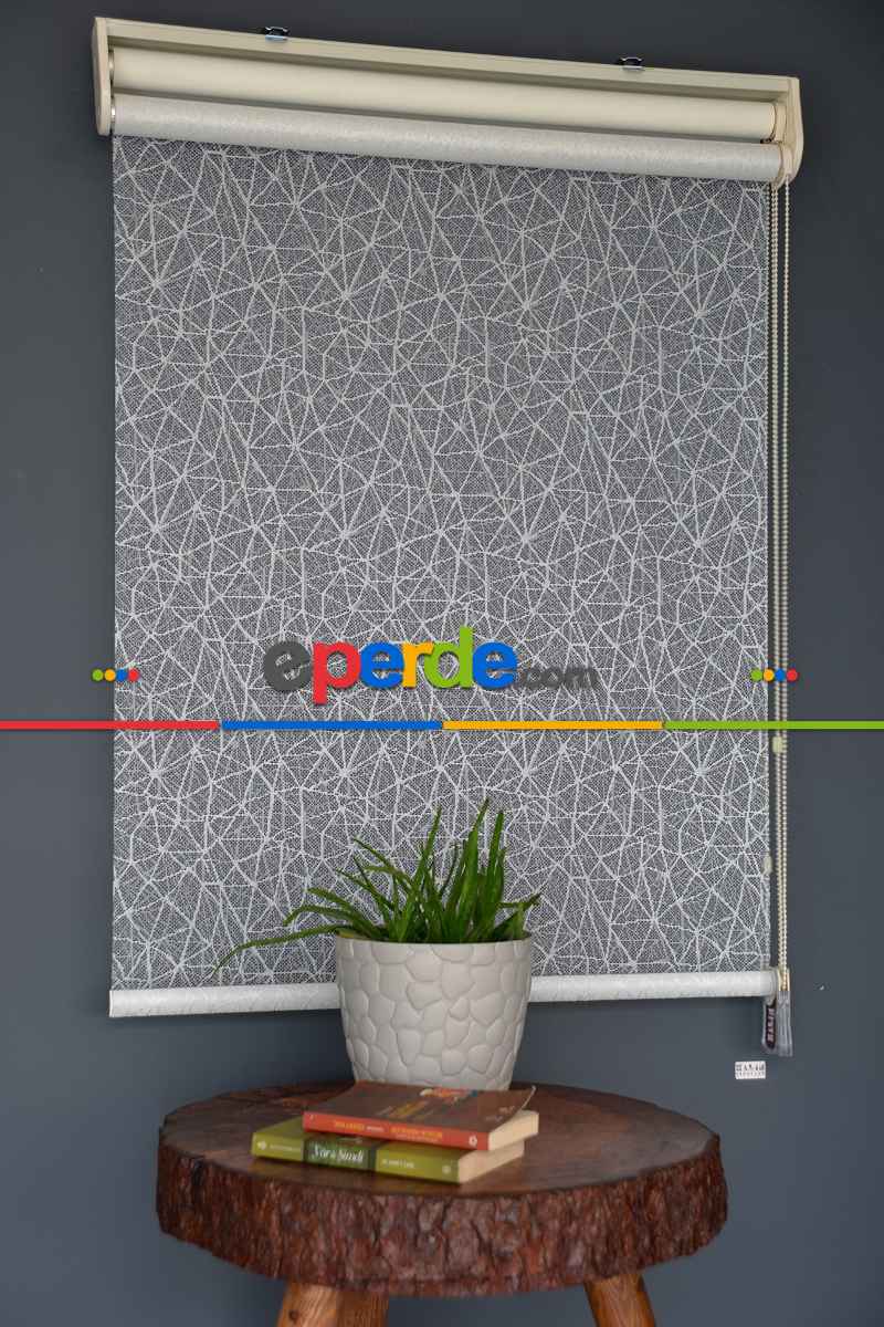 Halim Perdesan Dacuz-205 Beyaz Renk Etekli Veya Eteksiz Çift Mekanizmalı Tül Stor Perde