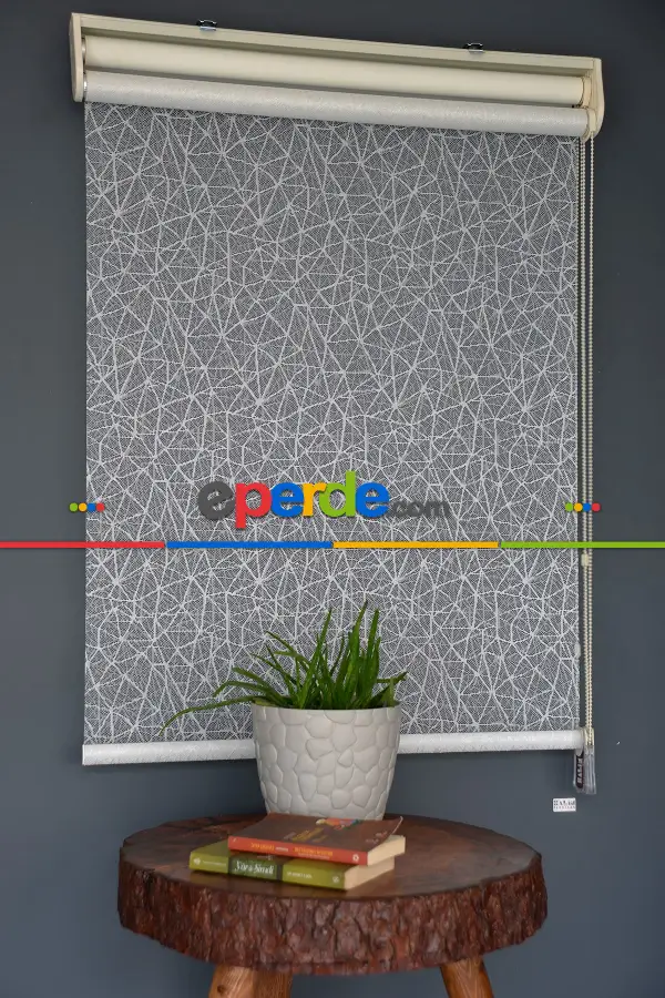 Halim Perdesan Dacuz-205 Beyaz Renk Etekli Veya Eteksiz Çift Mekanizmalı Tül Stor Perde