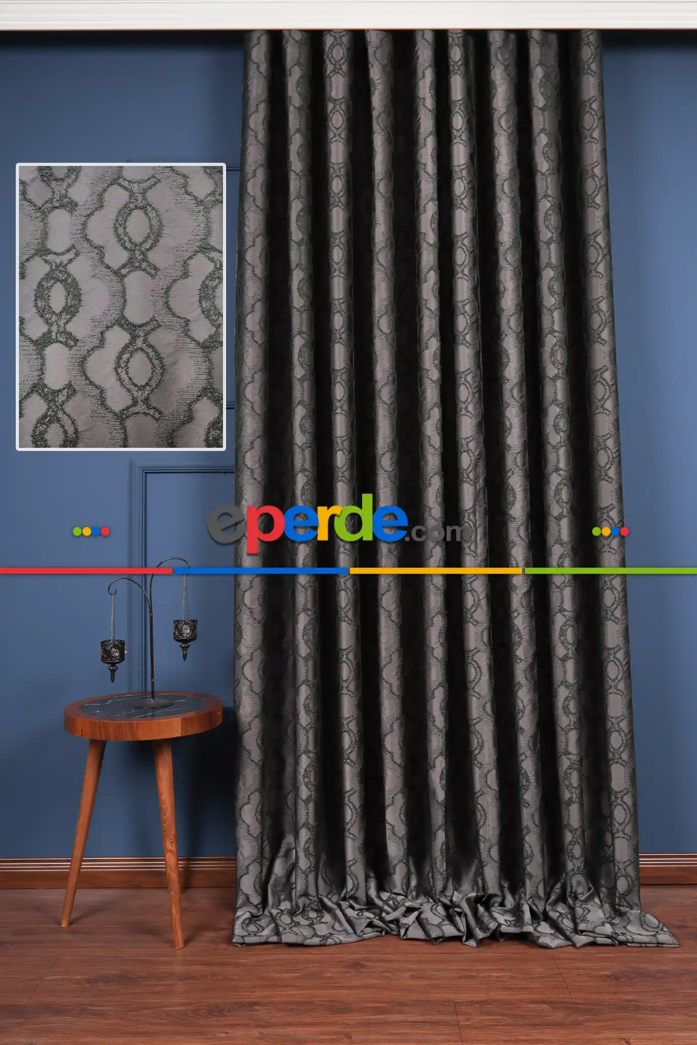 Yatak Odası Fon Perde - S Pile Dökümlü Jakar Dokuma Fon Perde