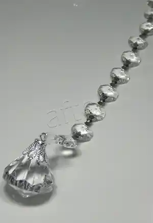 Perde Aksesuarı Cam Uçlu Cam Optegon- Beyaz Buz Beyazı