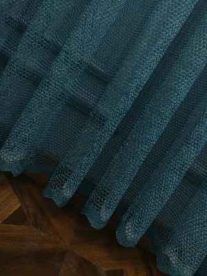 Degrade Geçişli File Tül 1.kalite Son Trend !!!- Ekru-Petrol Mavisi