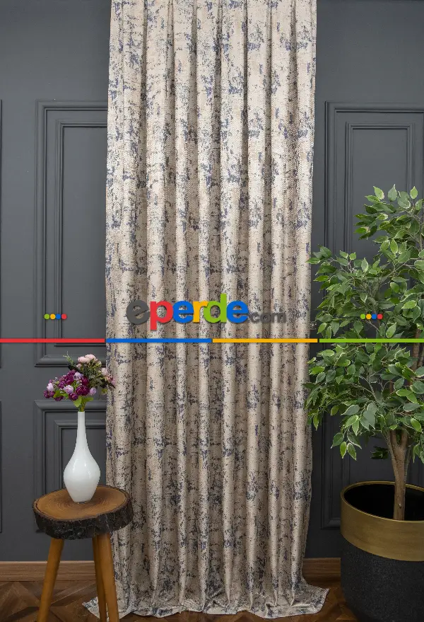 Patinedesenli Desenli Jakar Fon Perde En 150 Cm