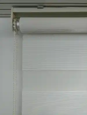 Micro Plise Zebra Perde - Ekru Renk- Ekru