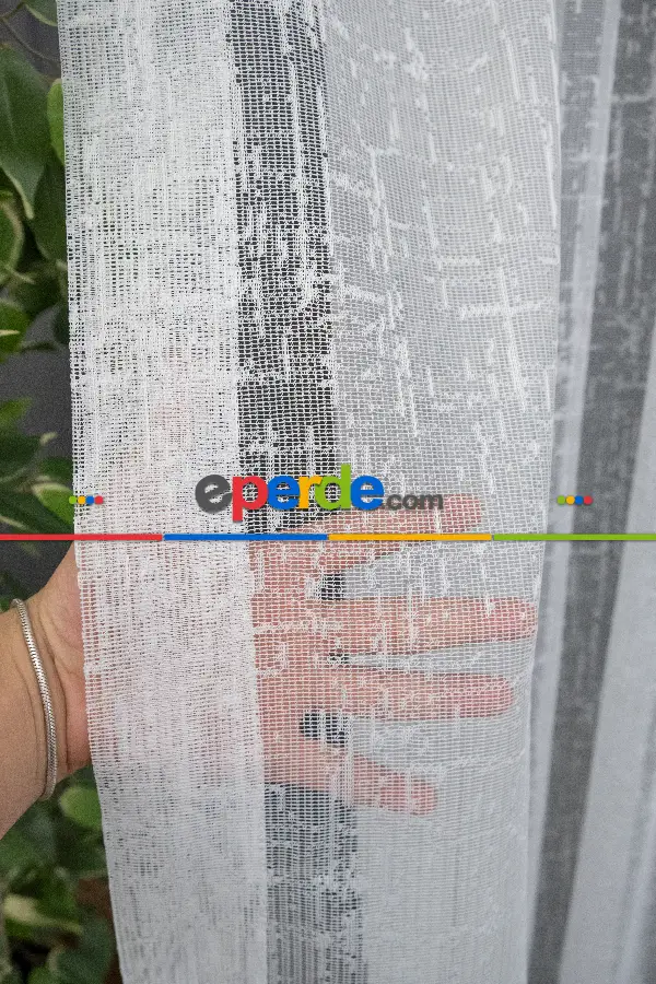 Taç Pırlanta Örme Tül Ekru