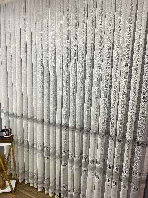 Paris Antrasit Koyu Gri Ara Bantlı Yeni Tasarım Tül Perde