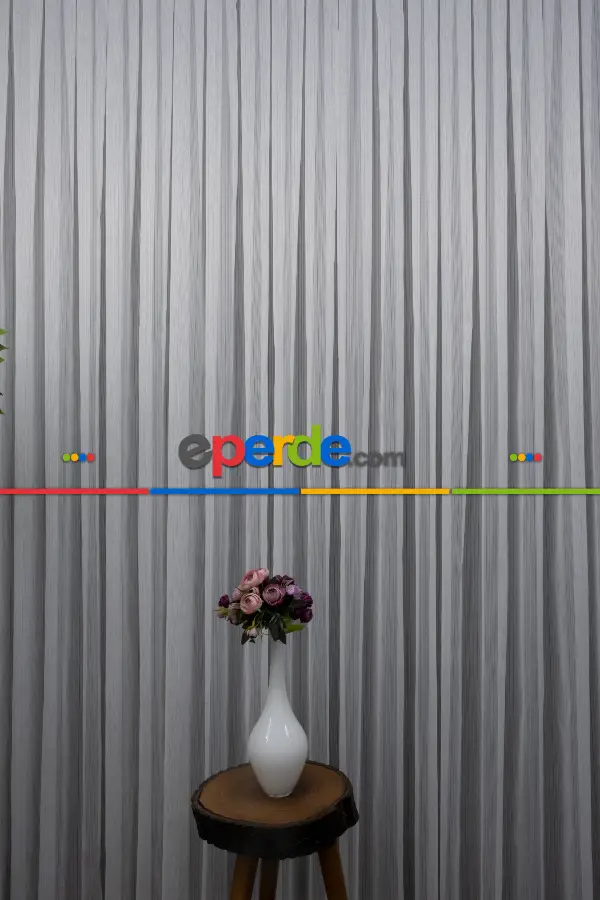 Mutfak - Brillant Mat Çizgili Tül Keten Görünümlü