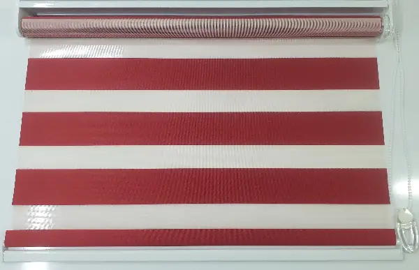 Brillant Kırmızı Zebra Perde- Kırmızı