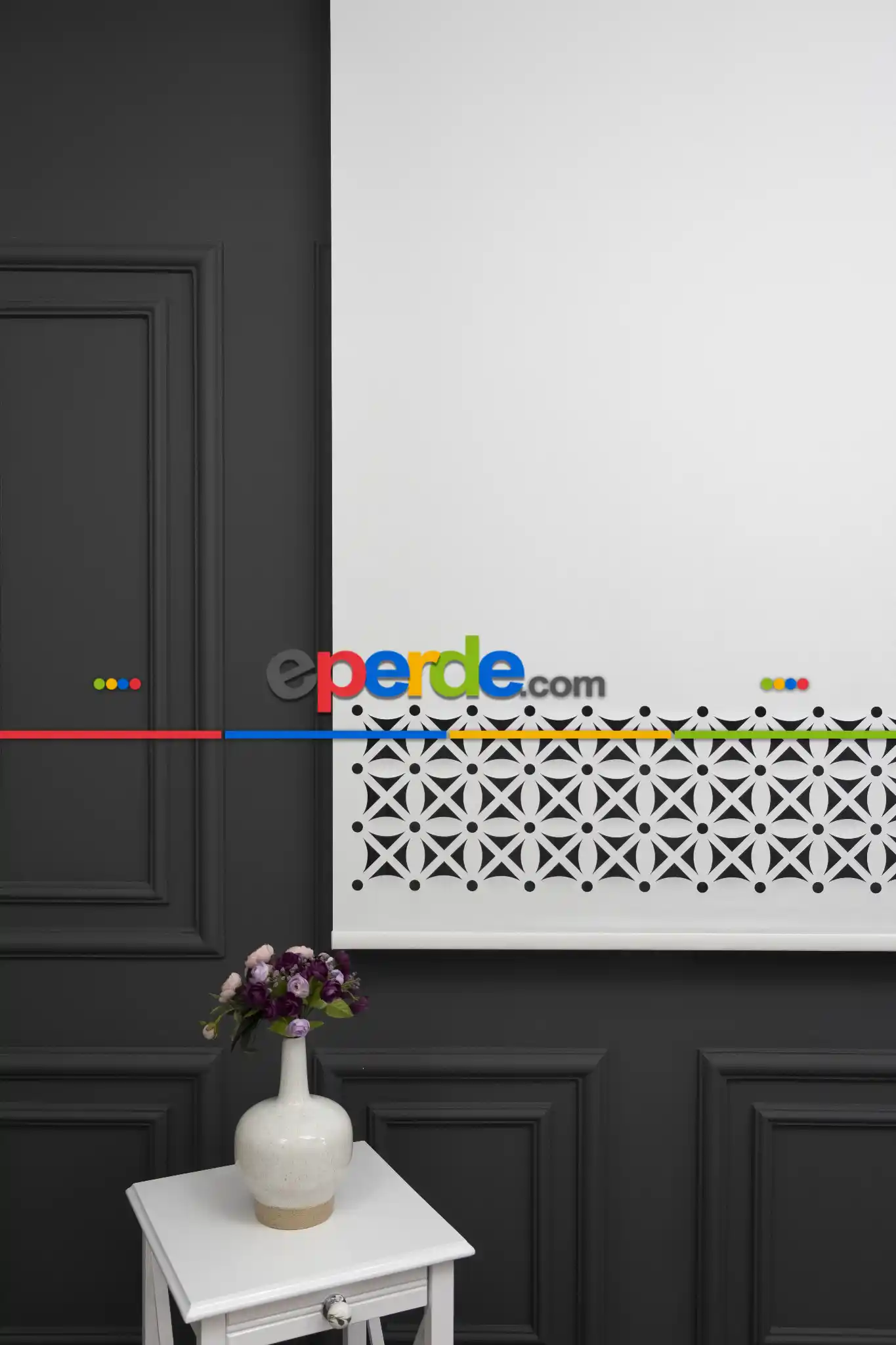 Ekru Renk Lazer Kesim Mat Stor Perde (ister Düz - İster Lazer Kesimli Satın Alın)