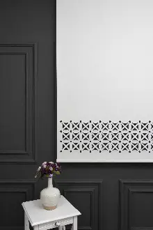 Ekru Renk Lazer Kesim Mat Stor Perde (ister Düz - İster Lazer Kesimli Satın Alın)