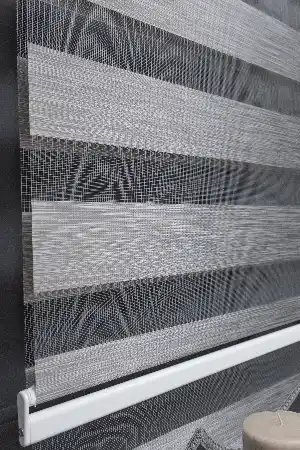 Gri Bambu Zebra Perde 110x200