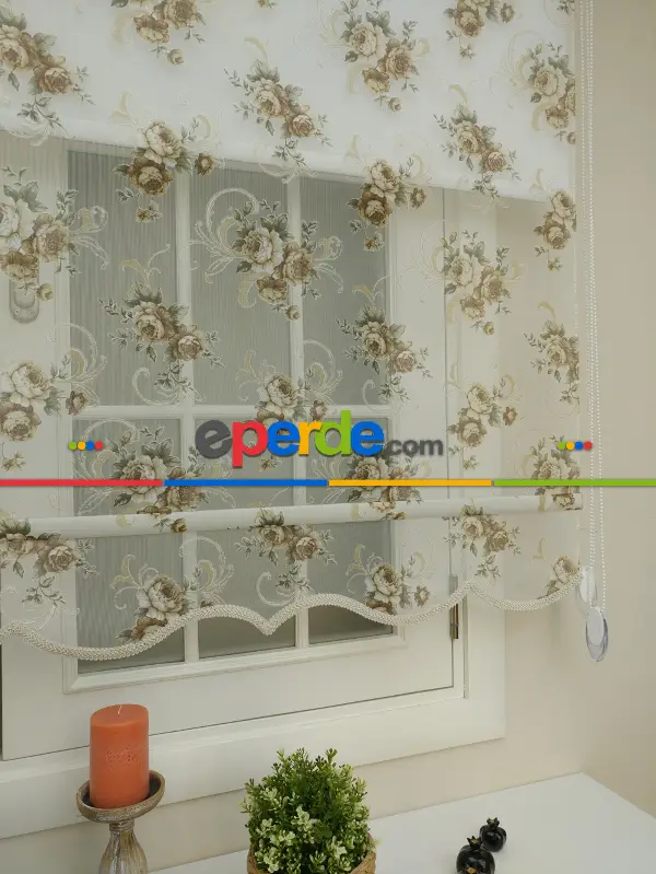 Çift Sistem Tül Stor Perde Clısson Series 1649- Vizon Rengi-ekru-hardal-hardal Sarısı