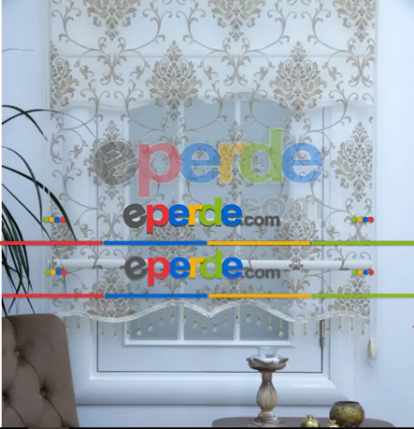 Yatak Odası - Tül Stor Çiftli Sistem Açık Kahve Damax- Kahve Açık-açık Camel