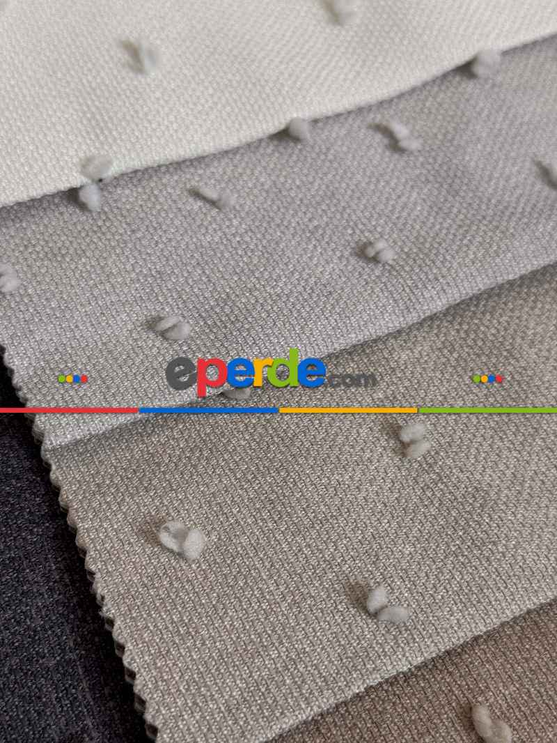 Yatak Odası - 11 Farklı Renk Ponponlu Keten Fon Perde