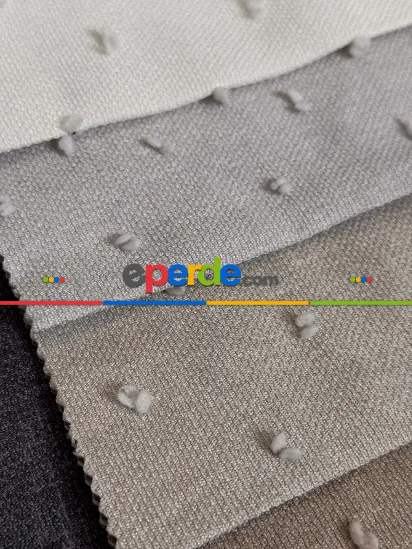 Yatak Odası - 11 Farklı Renk Ponponlu Keten Fon Perde