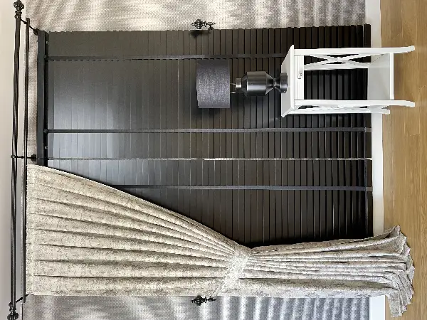 Patine Desenli Bej Açık Kahve Desenli Jakar Fon Perde (285 En)- Kahve Açık