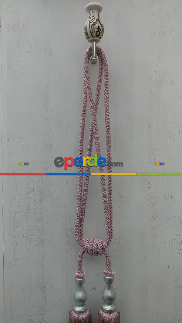 Gül Kurusu Rengi Braçol Perde Bağı- Gül Kurusu