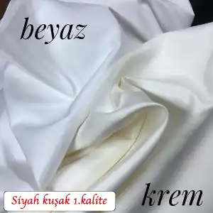 Krem Renk - Brillant Marka Güneşlik Perde - Üst Kalite - Siyah Kuşak Boy 260 Cm Kadar