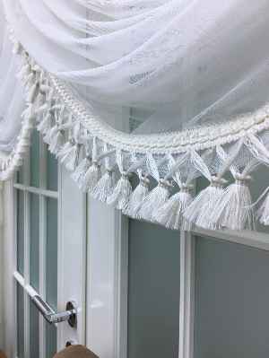 Kampanyalı Saçak Dahil Fiyat - Düz Tül Kruvaze Perde- Ekru