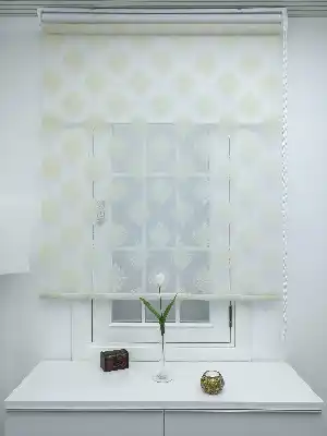 %40 Indirimli !!! Krem Tül Stor Perde Damask Desenli- Krem