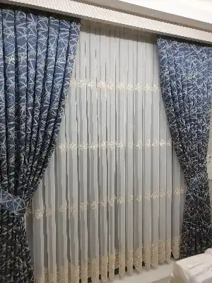 Açelya Keten Tül Perde Sepme Damask Desenli Gold Altın Rengi Nakış İşlemeli Tül