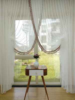 Düz Tül Perde Grek Zemin Ekru- Ekru - Kurşunlu Tül