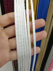 Beyaz Rengi İp Perde Jumbo Zincir Serisi- Beyaz