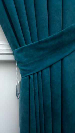 Petrol Mavisi Düz Fon Perde (280 Eninde)- Petrol Mavisi