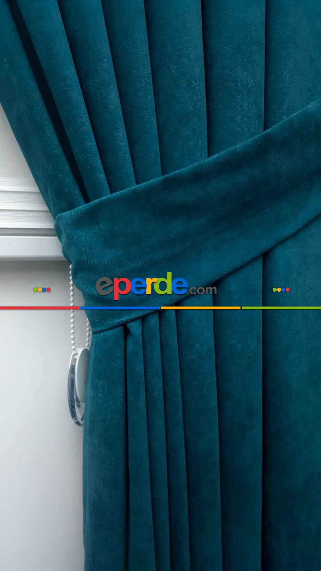 Petrol Mavisi Düz Fon Perde (280 Eninde)- Petrol Mavisi