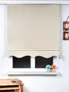 Brillant Krem Etek Dilimli Stor Perde- Krem