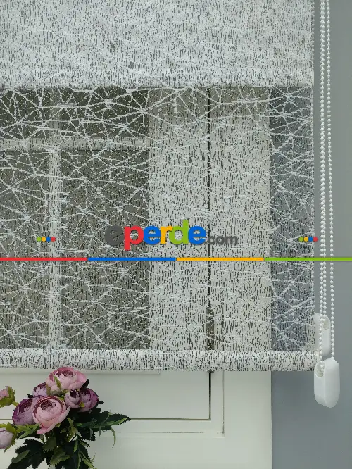 Çiftli Sistem Dantel Stor- Siyah-gri-füme-antrasit