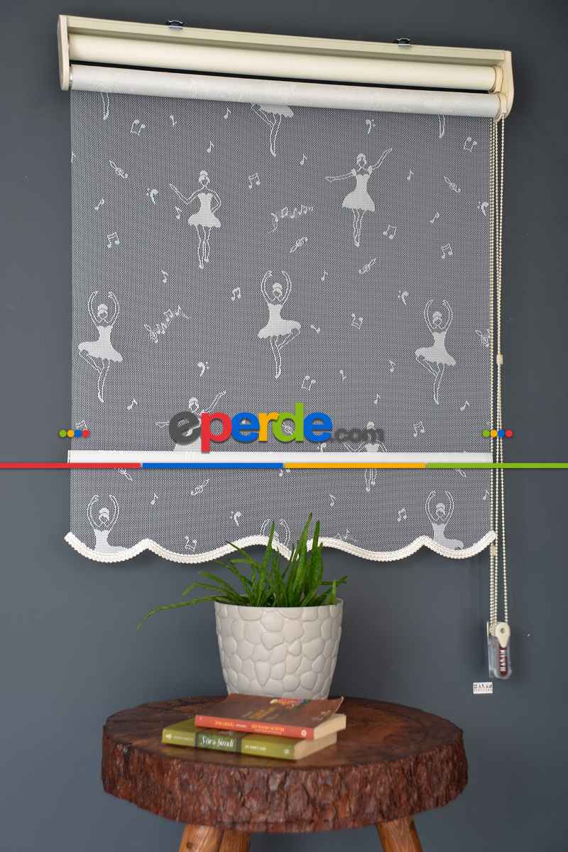 Halim Perdesan Dacuz-213 Beyaz Renk Etekli Veya Eteksiz Çift Mekanizmalı Tül Stor Perde