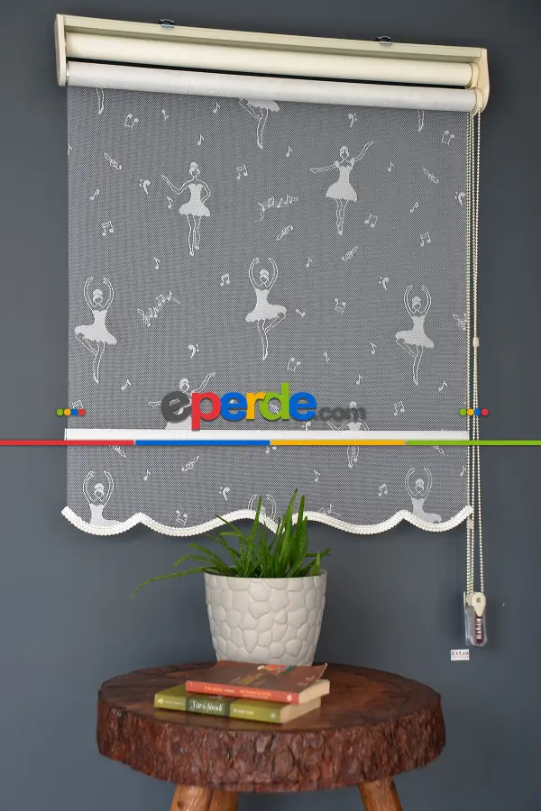 Halim Perdesan Dacuz-213 Beyaz Renk Etekli Veya Eteksiz Çift Mekanizmalı Tül Stor Perde