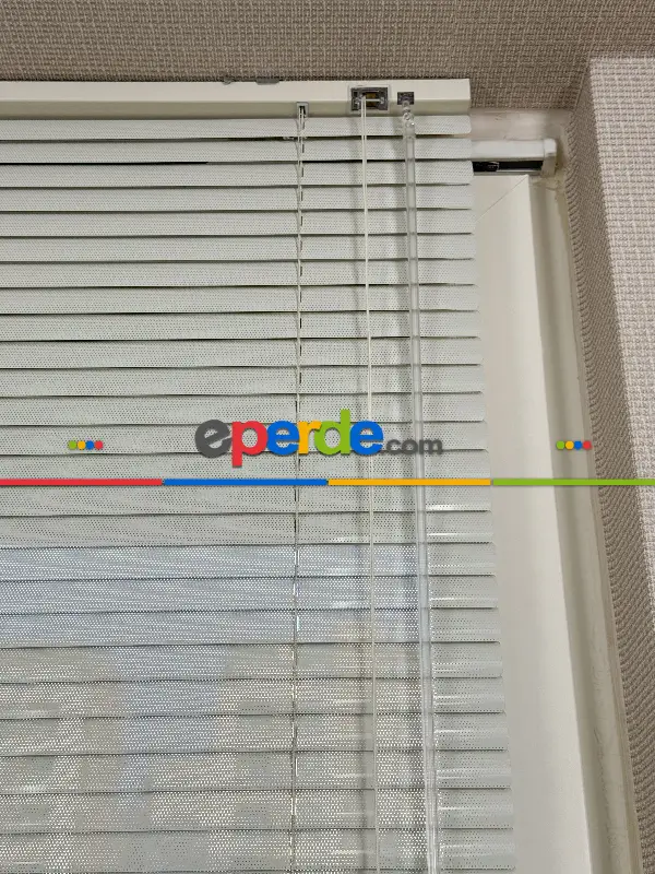 Ekru Perfore (delikli) Alüminyum Jaluzi Perde - 25mm