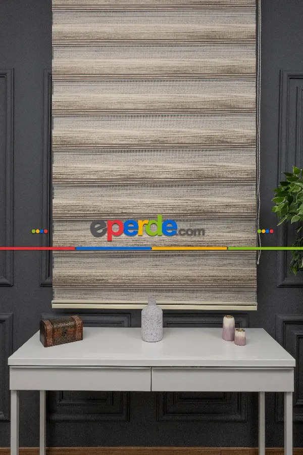 Zebra Perde - Geçişli Mikro Pileli Zebra Perde