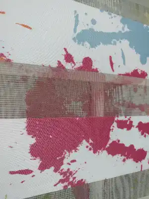 Çocuk Odası - El İzi Baskılı Renkli Zebra Perde- Yeşil