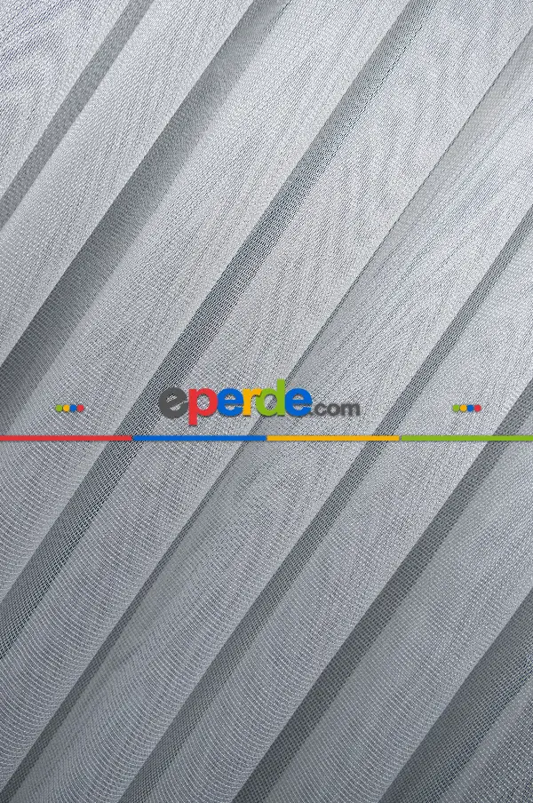 Salon - İki Renkli Yalancı Kruvaze - Tülden Fon - Halat İle Yana Toplamalı Tül - Kordon Toplama Tül - Çift Veya Tek Kanat - Püsküllü - Gri Ve Ekru Zemin, Siyah Ve Ekru Saçak Kombini