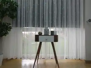 Serpme Damask Desenli ( Orjinal ) Kdk Salon Fransız Dantel Tül Perde & Kruvaze Model Dikiş Seçenekli - Ekru Renk - Ütü İstemeyen