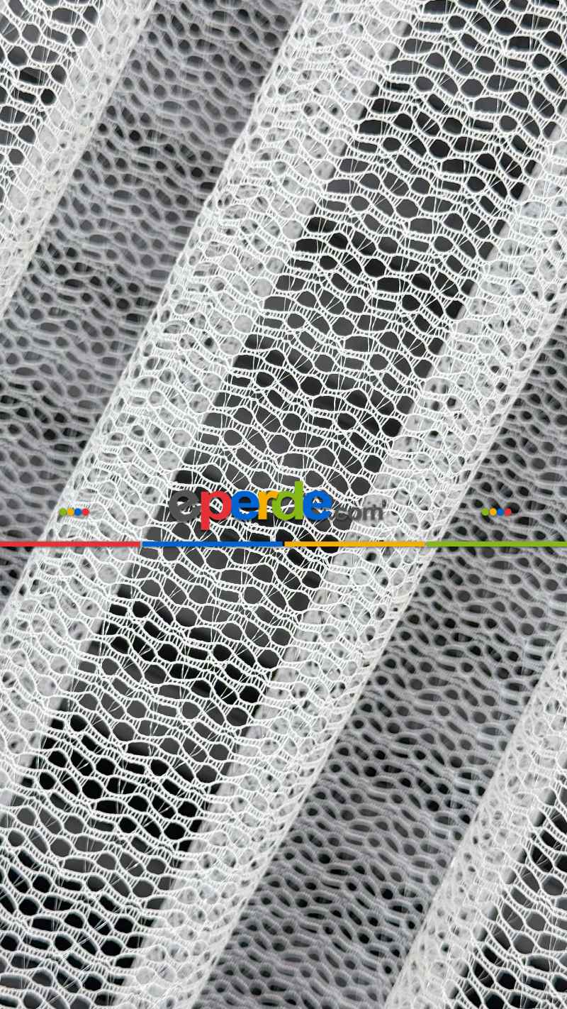 Yatak Odası - Ekru File Tül Perde